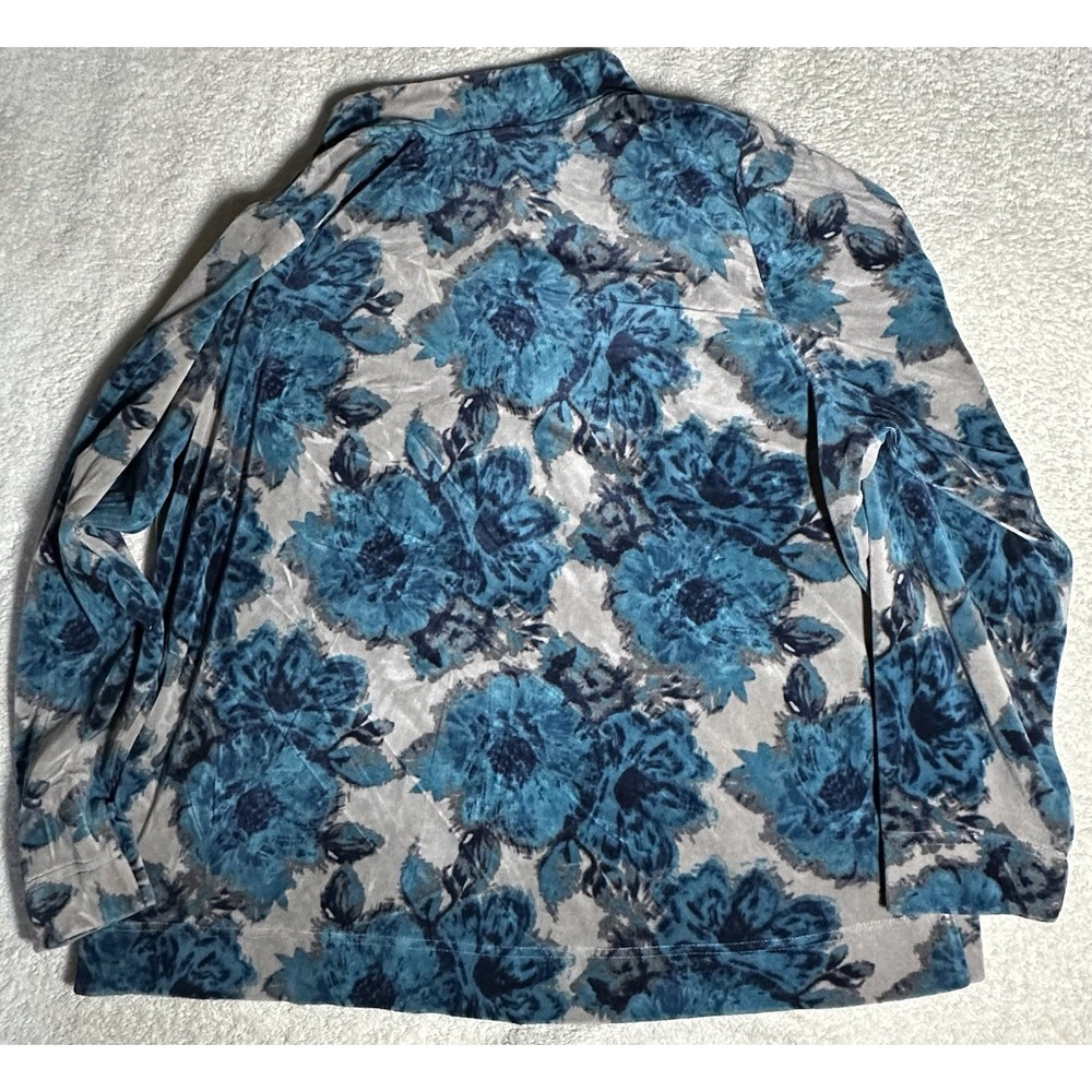 Croft and Barrow women's jacket floral print zip up XL - Picture 3 of 9
